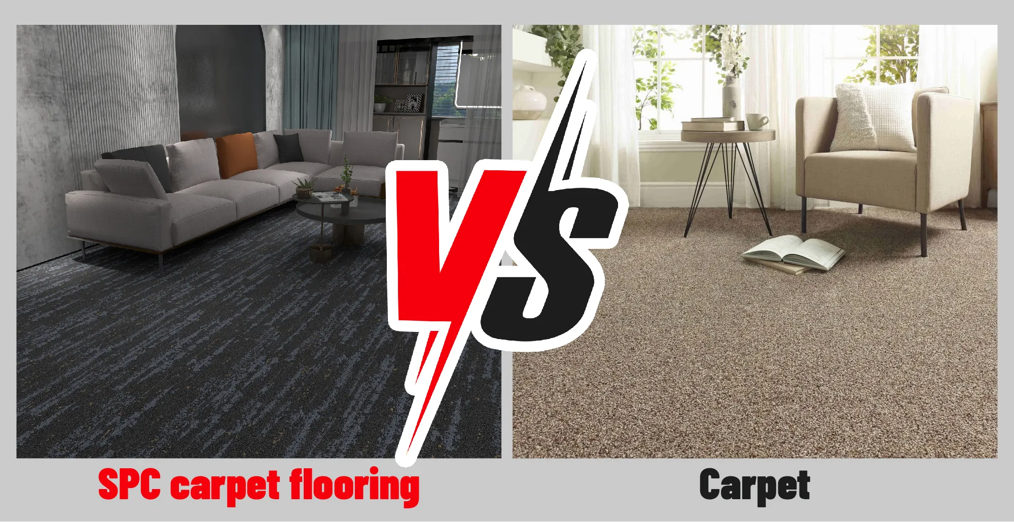 SPC carpet flooring vs carpet