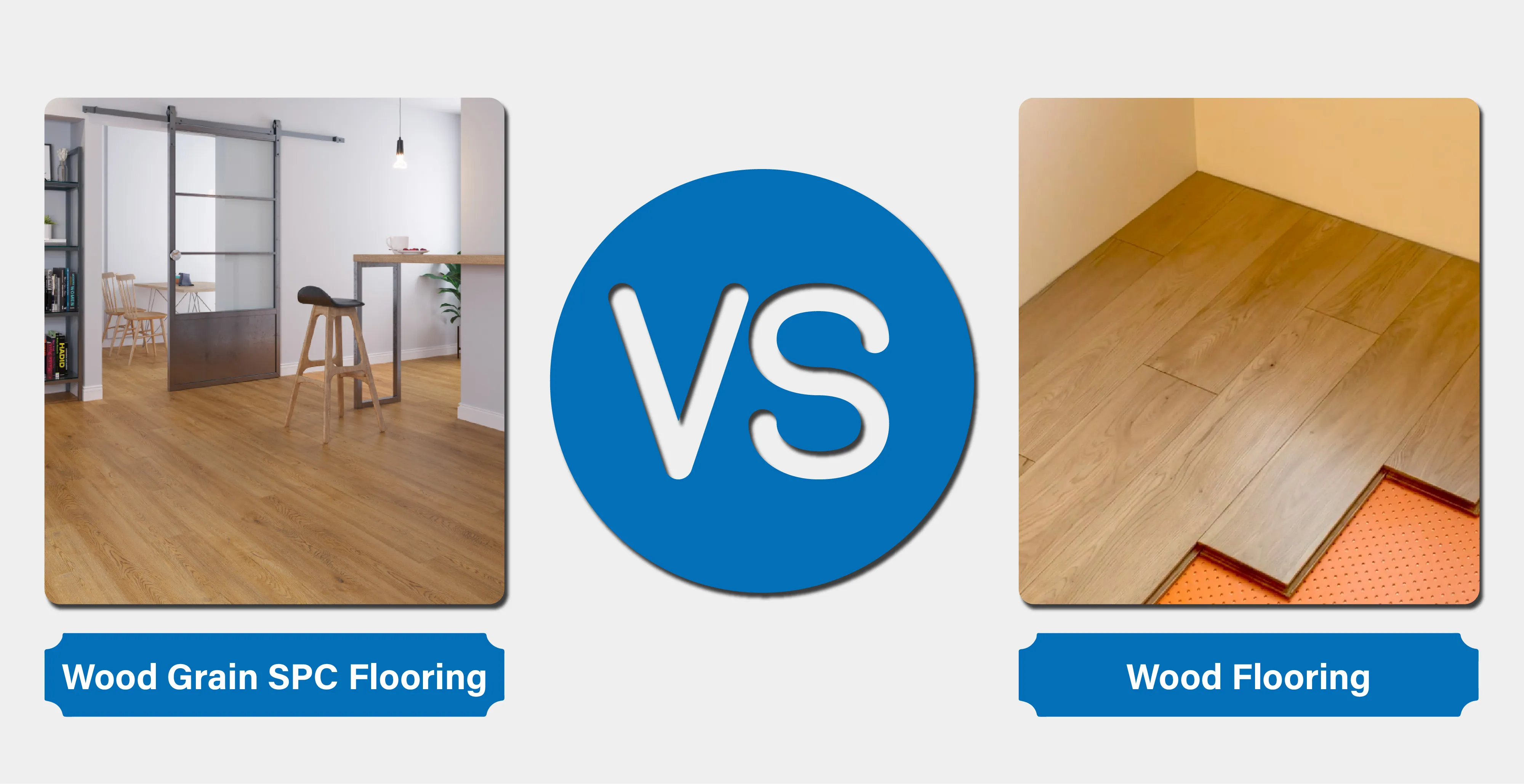 Wood grain SPC flooring VS traditional wood flooring