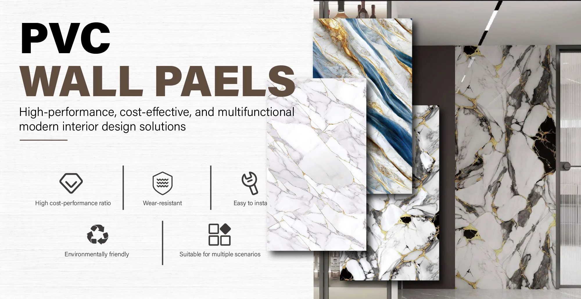 multifunctional pvc wall panels:a new generation of interior decoration solutions